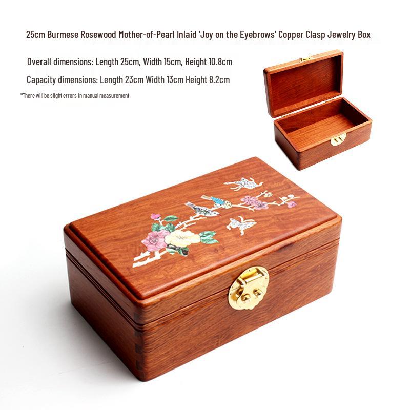 Burmese Rosewood Jewelry Box: Solid Wood Accessory Storage In Various Styles - Chinese Style Wedding Collection
