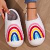 Autumn and Winter Cotton Slippers Floor Cartoon Pattern Couple Home Slippers Non-slip Warm Wear-resistant Home Essential