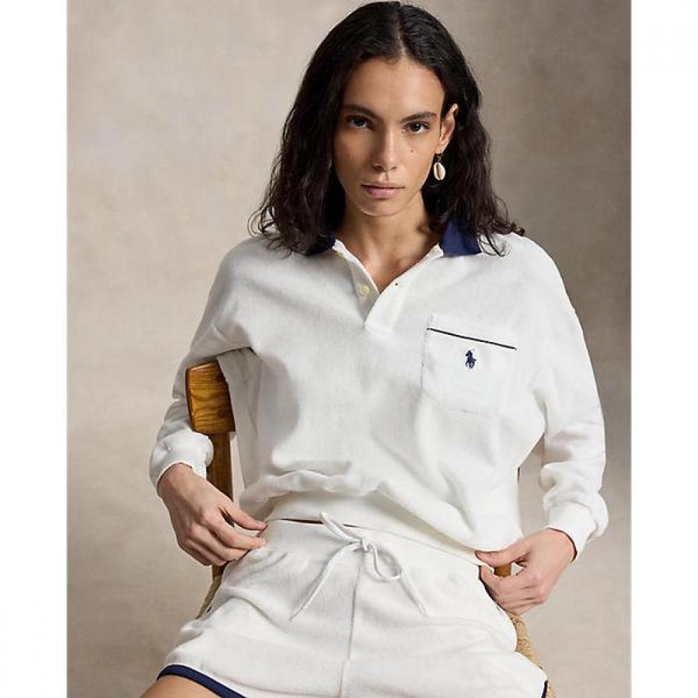 Polo Ralph Lauren Women S Terry Long Sleeve Polo Shirt Wmpokninb920313100 S