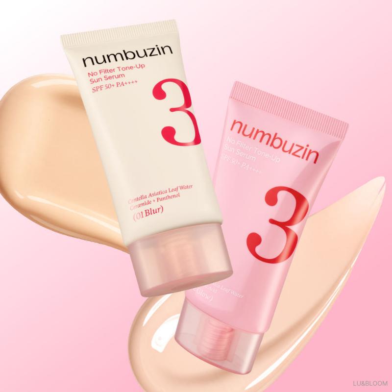 NUMBUZIN N°3 Base Porcelana-skip Tone Up Beige SPF50+ PA++++ 50ml(Versión de renovación.) (+Regalo gratis)