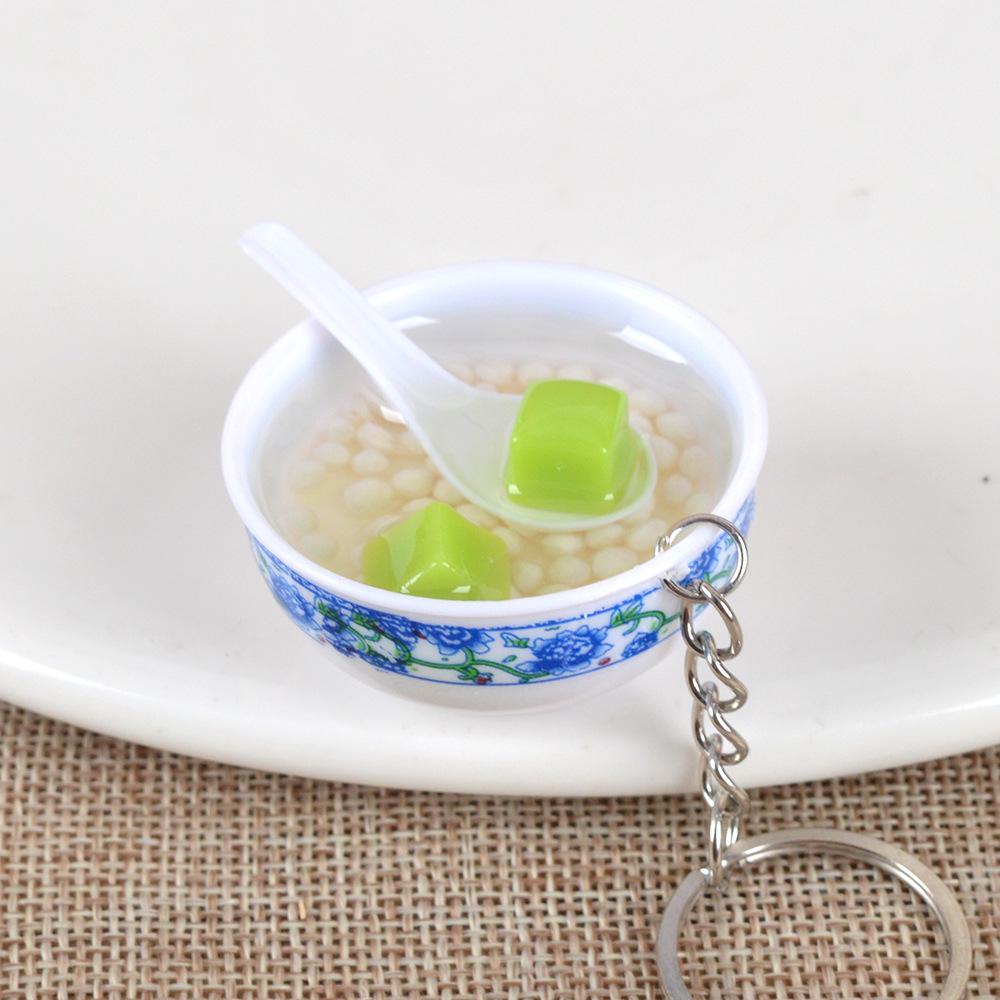 Kids' Mini Kitchenware: Noodle Bowl Keychain Fun Toy & Student Souvenir