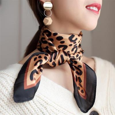 Leopard Print Leopard Print Silk Scarf HH-F06