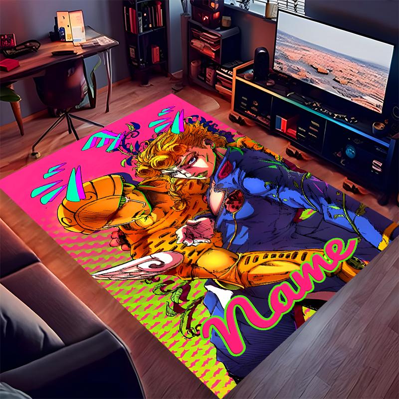 Custom Personalization JoJo's Bizarre Adventure Print Area Rug - Soft, Washable Non-Slip Indoor Mat,Living Room,Home&Office Decorative Rug