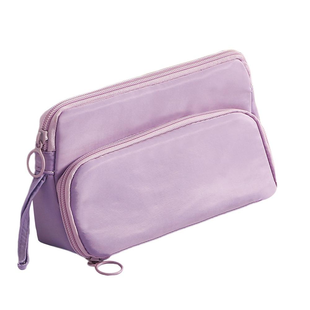 Multifunctional Staircase Type Pen Bag Double Layers Large Capacity Stationery Bag Pencil Case Students