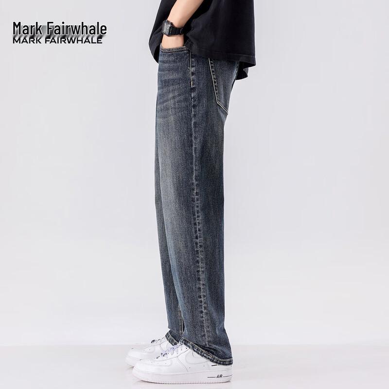Mark Fairwhale Men's Retro Loose Fit Straight-Leg Jeans