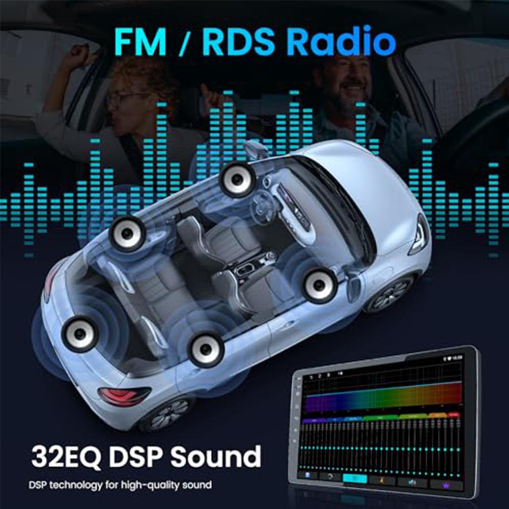 9" Drahtloses CarPlay Android Autoradio, 2+32G, Kompatibel mit Toyota Corolla 2003-2008