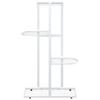 vidaXL Blumenständer 4-Etagen 43x22x76 cm Weiß Metall