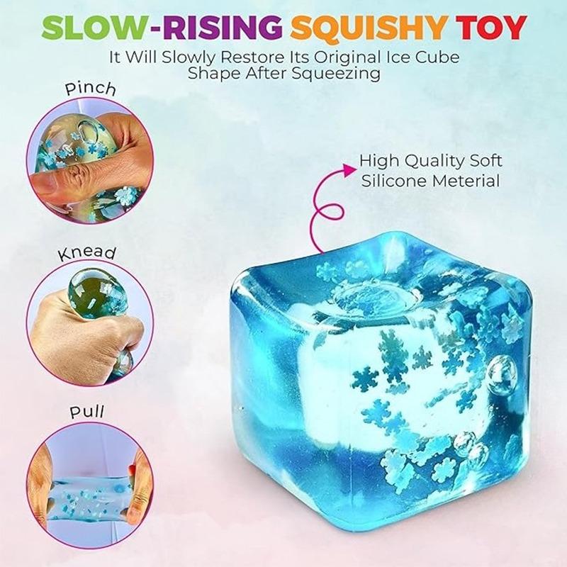Snowflake Squishy Sensory Toy Soft Slow Rising Stress Relief Squeeze Toys For Kids Adults Kawaii Christmas Gift Party Favors