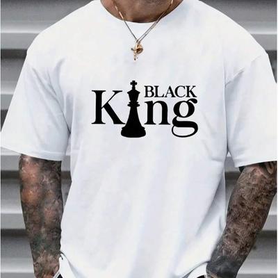 New Summer Men's Fashion T-shirt Letter Tower Printed Men's T-shirt Top