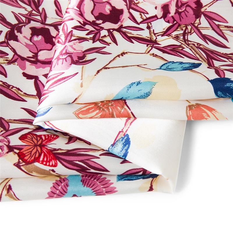 Fashion Vase & Olive Branch Scarf Women 2024 New Scarfs For Ladies Luxury Brand Hijab Silk Satin Shawl Scarfs Print Head Scarves