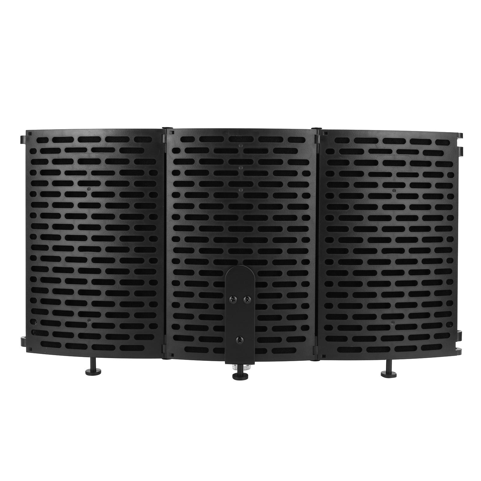 

Звуковой фильтр микрофон 3 слоя складной ветрозащитный экран звукоизоляционная крышка для живого выступления