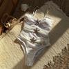 2026 Sexy Solid Color Star One-Piece Hollow Swimsuit Swimsuit Babes Beach