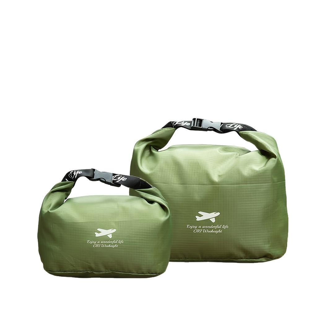2pcs Ultra Light Foldable Storage Bag Set Waterproof Large Capacity For Camping Hiking Swimming Kayaking Outdoor Travel Use