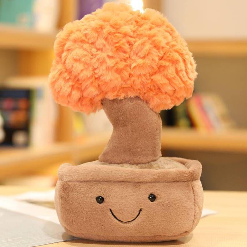 

Многоцветный бонсай 28 см Дерево-орнамент Дерево удачи Декоративное растение Игрушка Плюш оранжевый