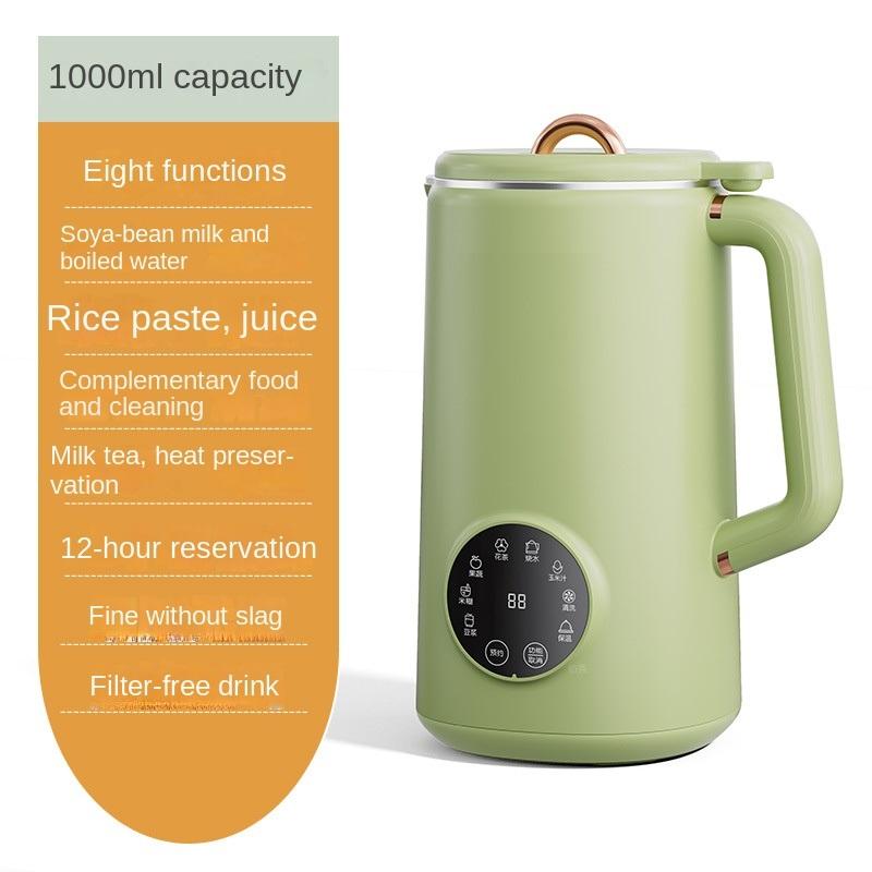 220 V 1000 ML Elektrische Sojabohnenmilchmaschine Tragbare automatische Lebensmittelmixer Wandbrechmaschine