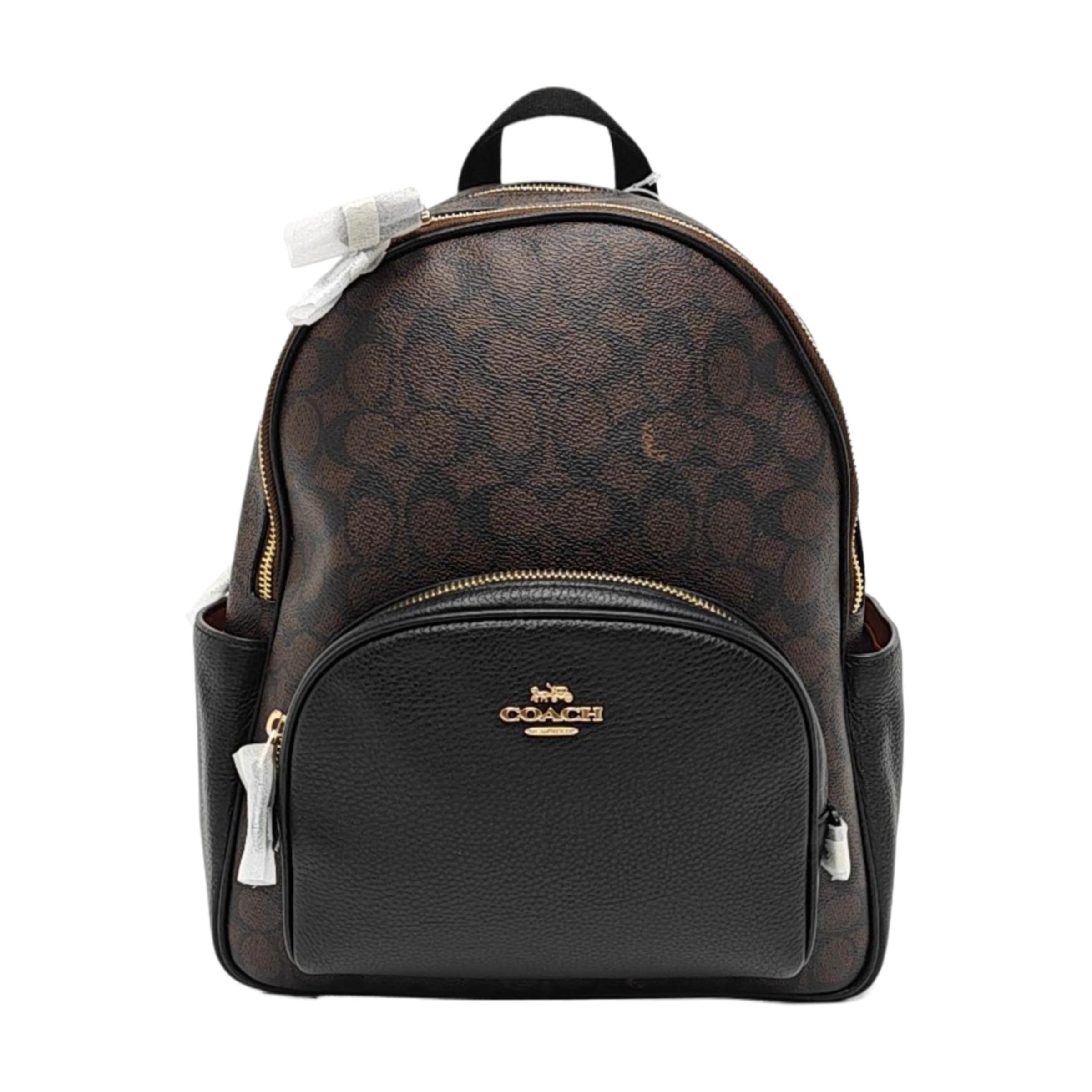 [Pre-Owned] Court 27 Classic Logo Canvas And Leather Backpack - Excellent #34XRB3 ONE SIZE