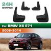 4PCS Car Mud Flaps Splash Guards Mudguards Car Mud Flaps Compatible with BMW X6 E71 2008 2009 2010 2011 2012 2013 2014