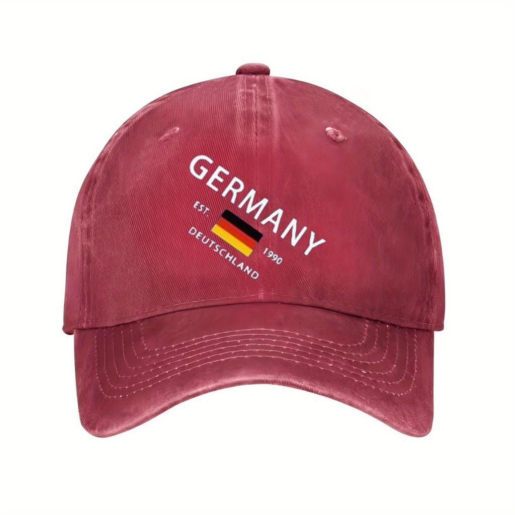 Deutschland Deutschland Flagge Baseballkappe Schwarz Verstellbar Sportmütze für Männer Frauen Lässig Outdoor