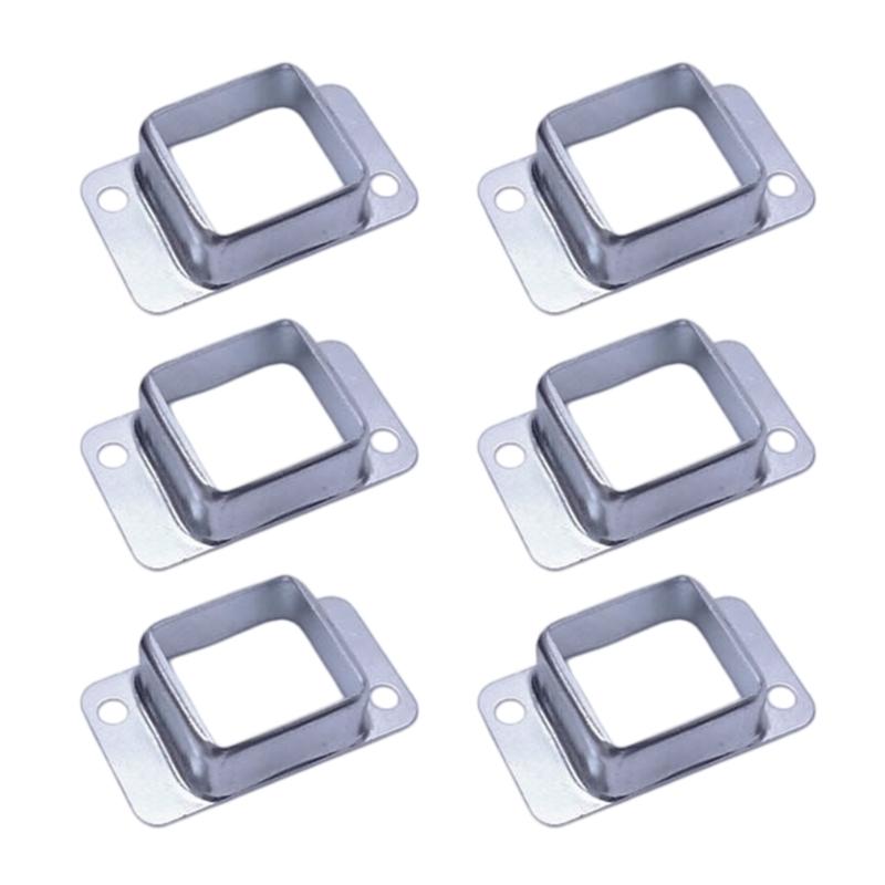Fence Wall Mount Bracket Replacement Double Flange Square Brackets Deck Fence Wall Mount Rail End Bracket Connector