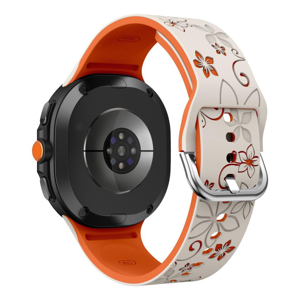 Engraved band for Samsung Galaxy Watch 8/8 classic Silicone Bracelet correa Galaxy Watch 7/FE/6/5/4 Classic/5 Pro No Gaps Strap