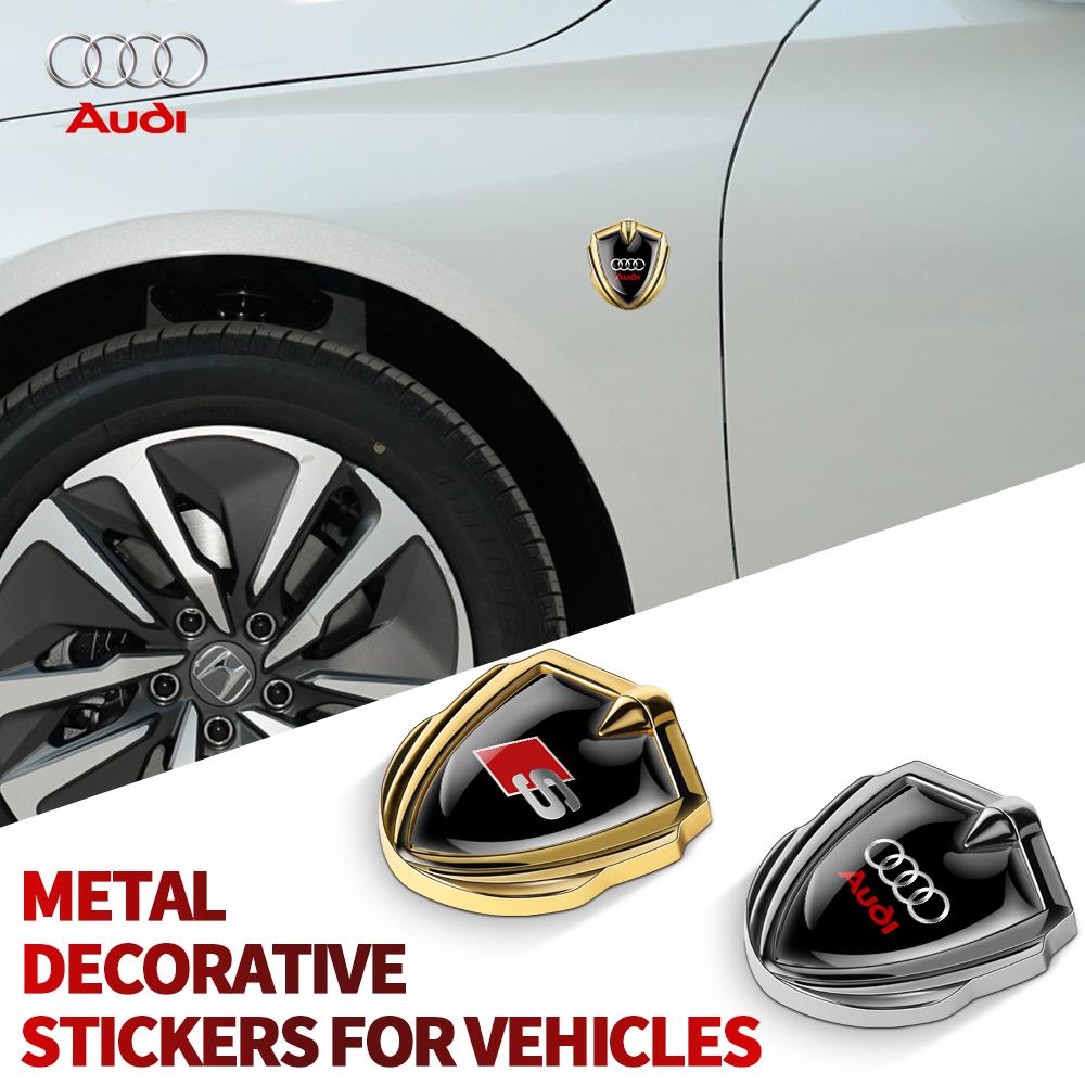 2026 3D Metal Car S Shield Emblem Stickers Badge Decal Decoration Accessories For 22x Sline Q3 Q4 Q5 Q6 Q7 Q8 TT RS S5 A4 A5 Quattro D2
