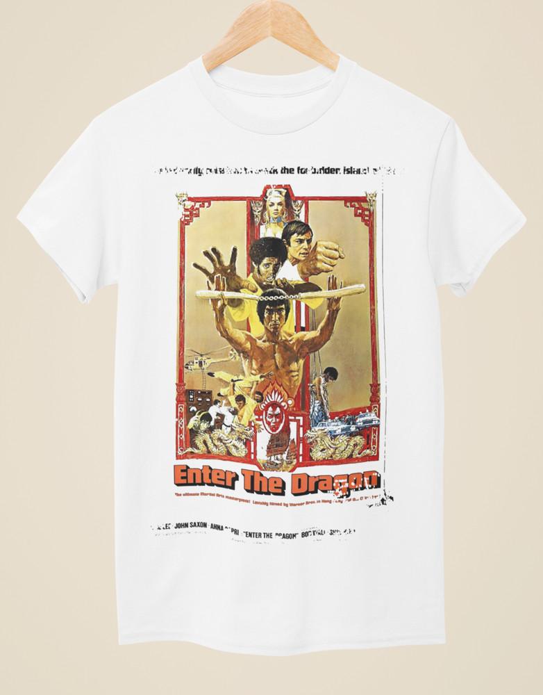 Enter the Dragon - Movie Poster Inspired Unisex White T-Shirt Unisex T-Shirt S