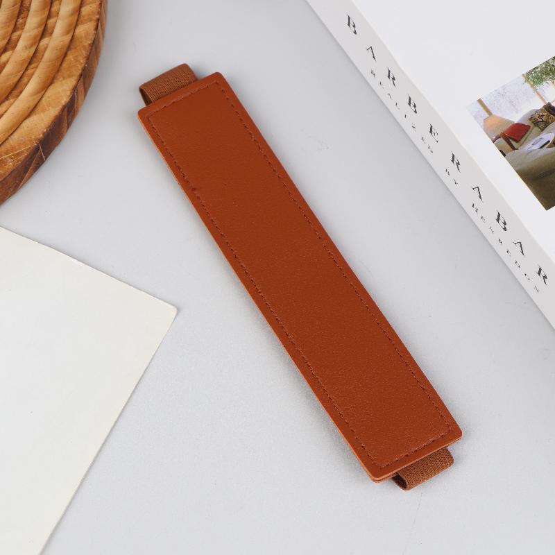 Pu Leather Elastic Notebook Band Holders Adjustable Pen Sleeve Pencil Pouch Holder Strap For Notebook Binder