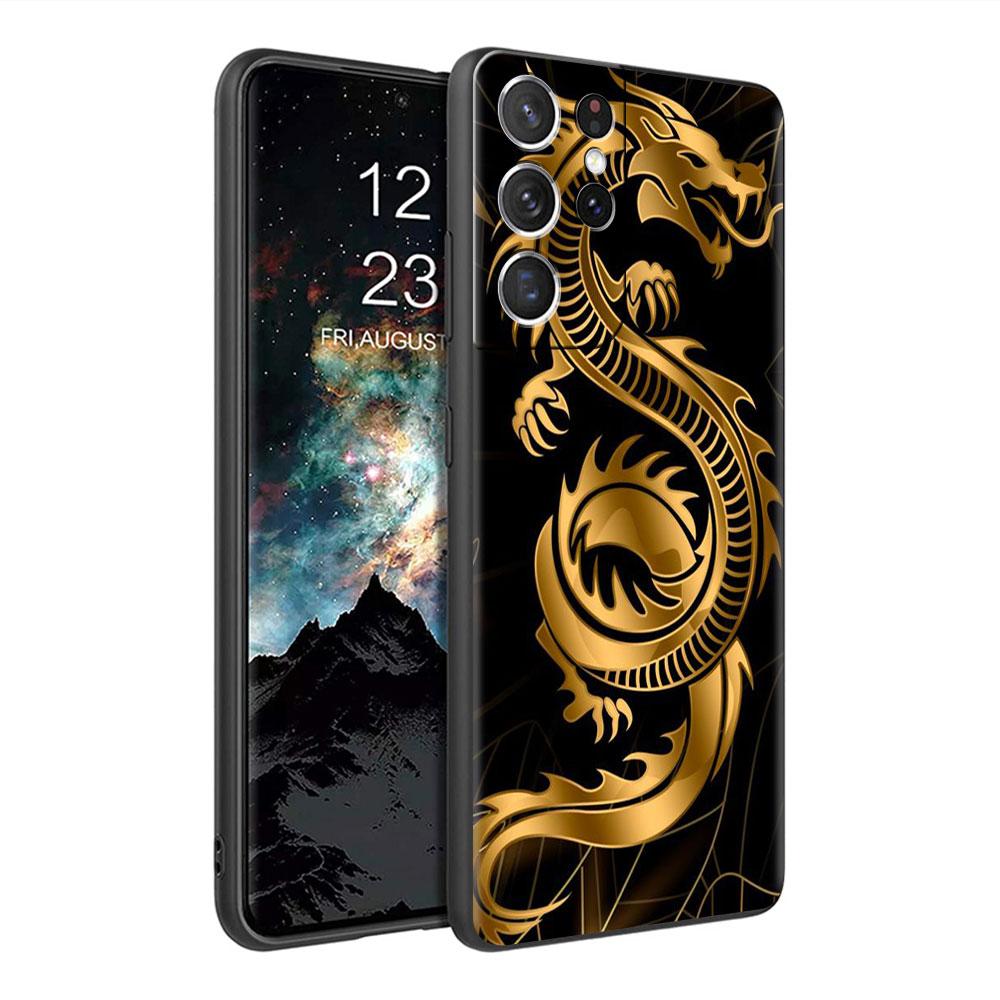 Case For Samsung Galaxy S22 S20 Ultra S21 FE S10 S9 Plus Note 20 10 Lite 9 Soft Phone Cover Shell Dragon Animal