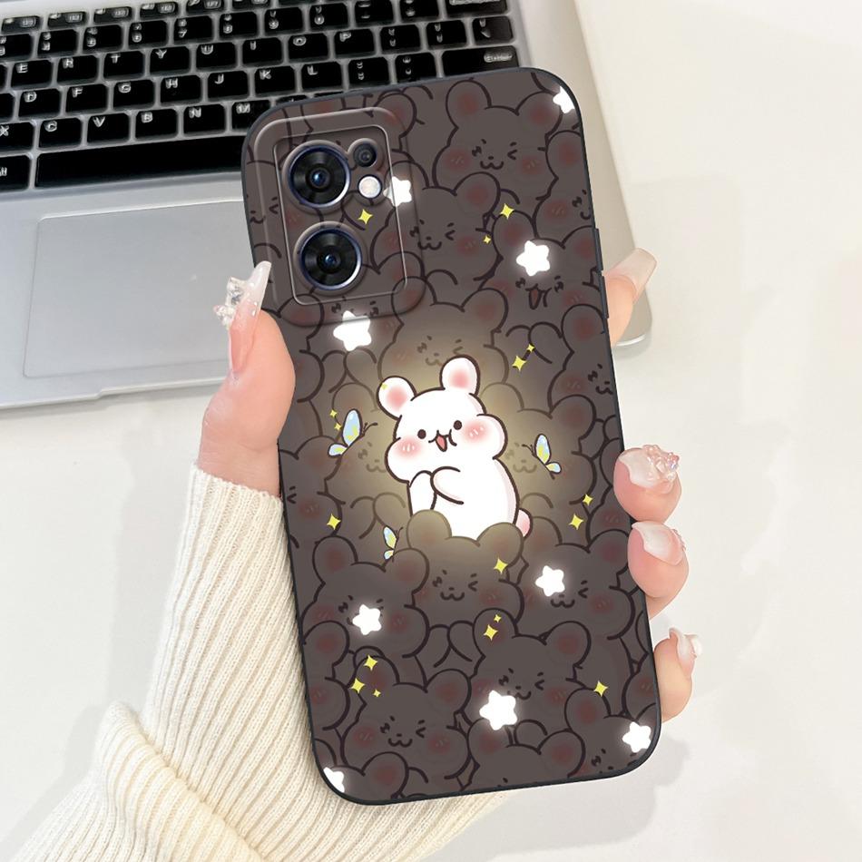 For OPPO Reno7 5G Elegant Sunflower Tulip Printed Phone Case For Oppo Reno 7 5G CPH2371 Soft Silicone Shockproof Cases
