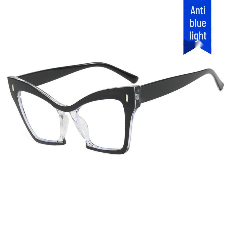 Montatura Occhiali Grande Farfalla Anti Luce Blu - Design alla Moda Color Block per Donna