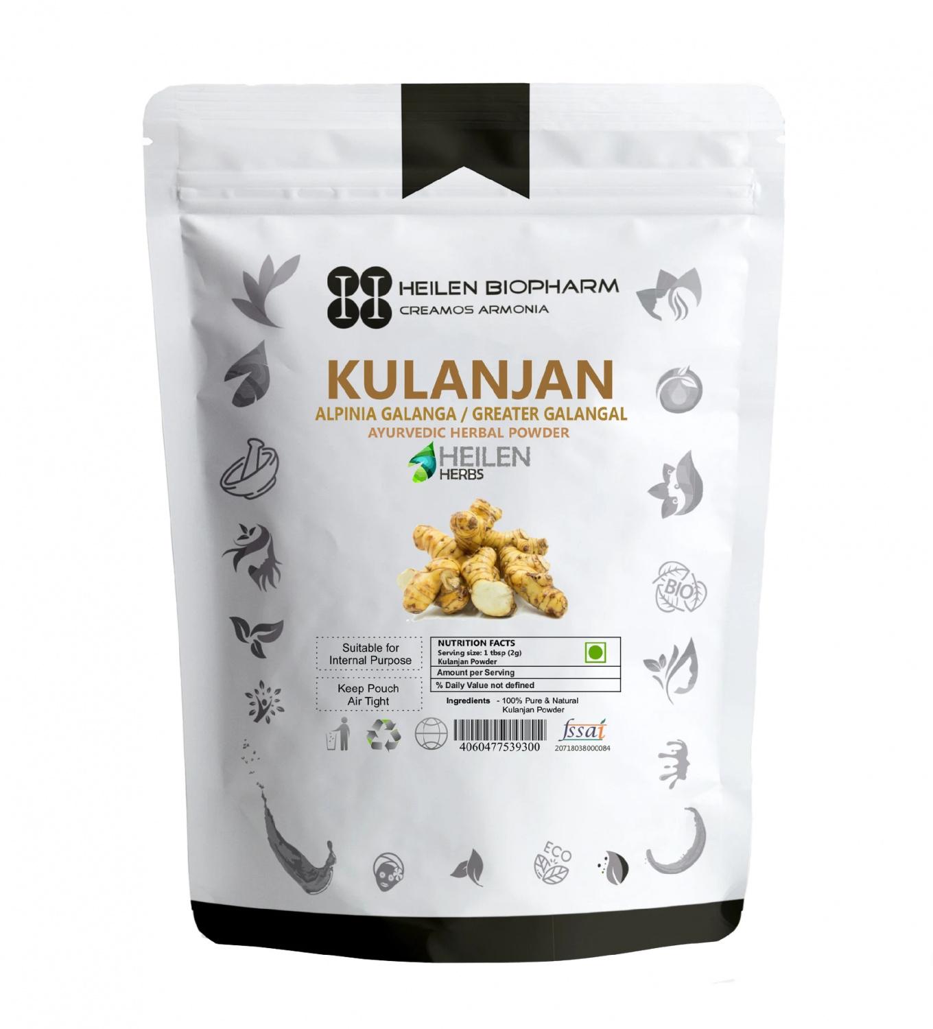 

Блакитний Імбир (100 г), Kulanjan Root Powder, Heilen Biopharm