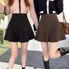 Women's High Waist A-line Wool Midi Skirt - Slimming, Korean Fashion, Autumn/Winter Pleated Umbrella Style.