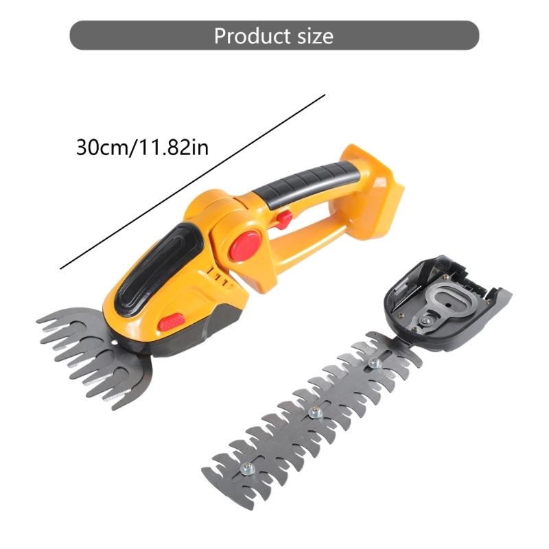 Battery Hedge Trimmer Electric Hedge Trimmer Handheld Cordless Hedge Cutter Grass Shrub Trimmer for Gardening Trimming