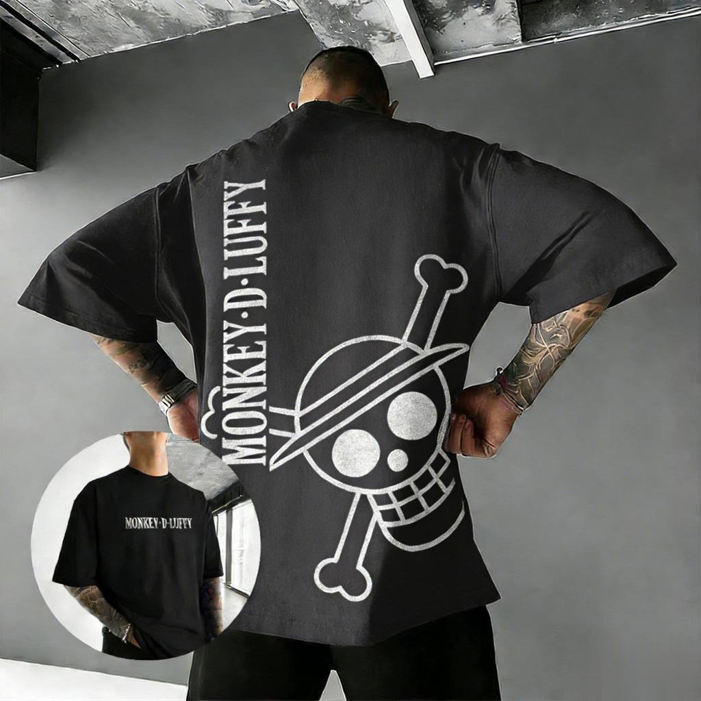 Oversized Vintage One Piece Anime Grafisch T-shirt Mannen Vrouwen Katoenen Top met Korte Mouwen 2026 Zomer Casual Streetwear Y2k Kleding