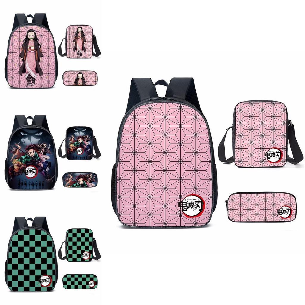 Versatile Cartoon Demon Slayer Blade Backpack For School And Outdoor Activities
