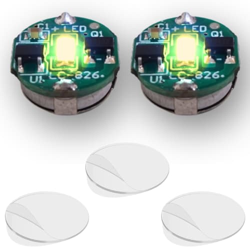 YOTSUBA+ LED Light Magnetic Switch Button Set of 2, Small, Ultra-Small, Wireless, Magnetic, Crafts, Independent Research, Lighting Parts, Plastic Mode