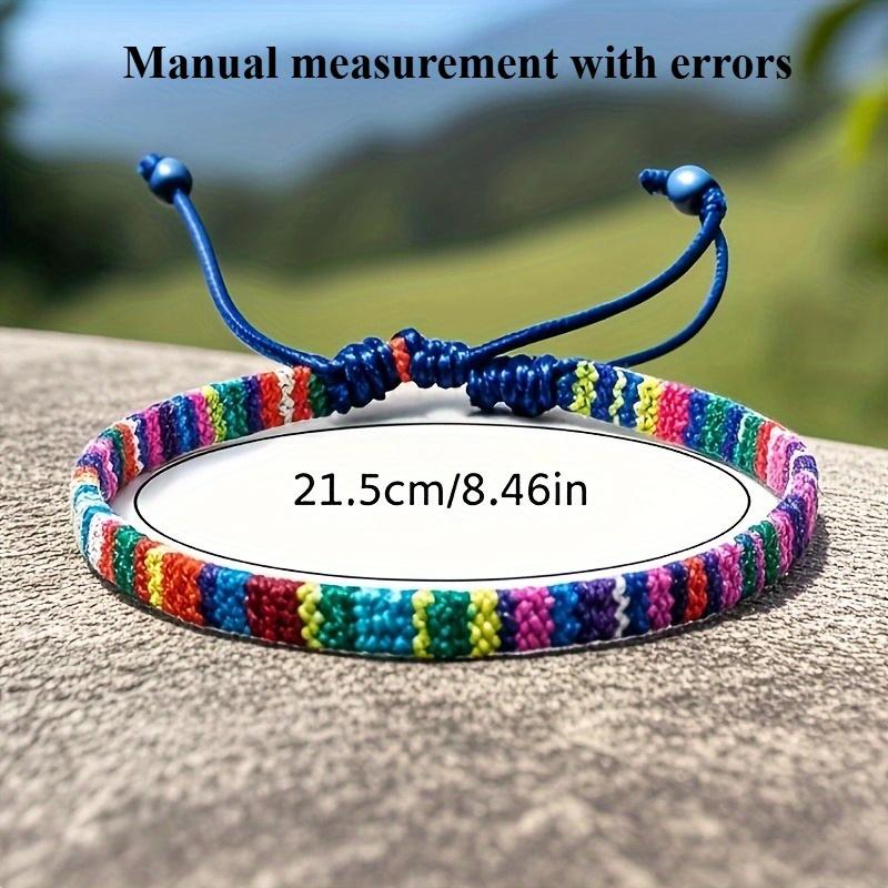 Ručně tkaný náramek, Více vzorů pro snadné vytvoření módní scenérie na zápěstí, Vhodný jako sváteční dárky a dárky pro každý den