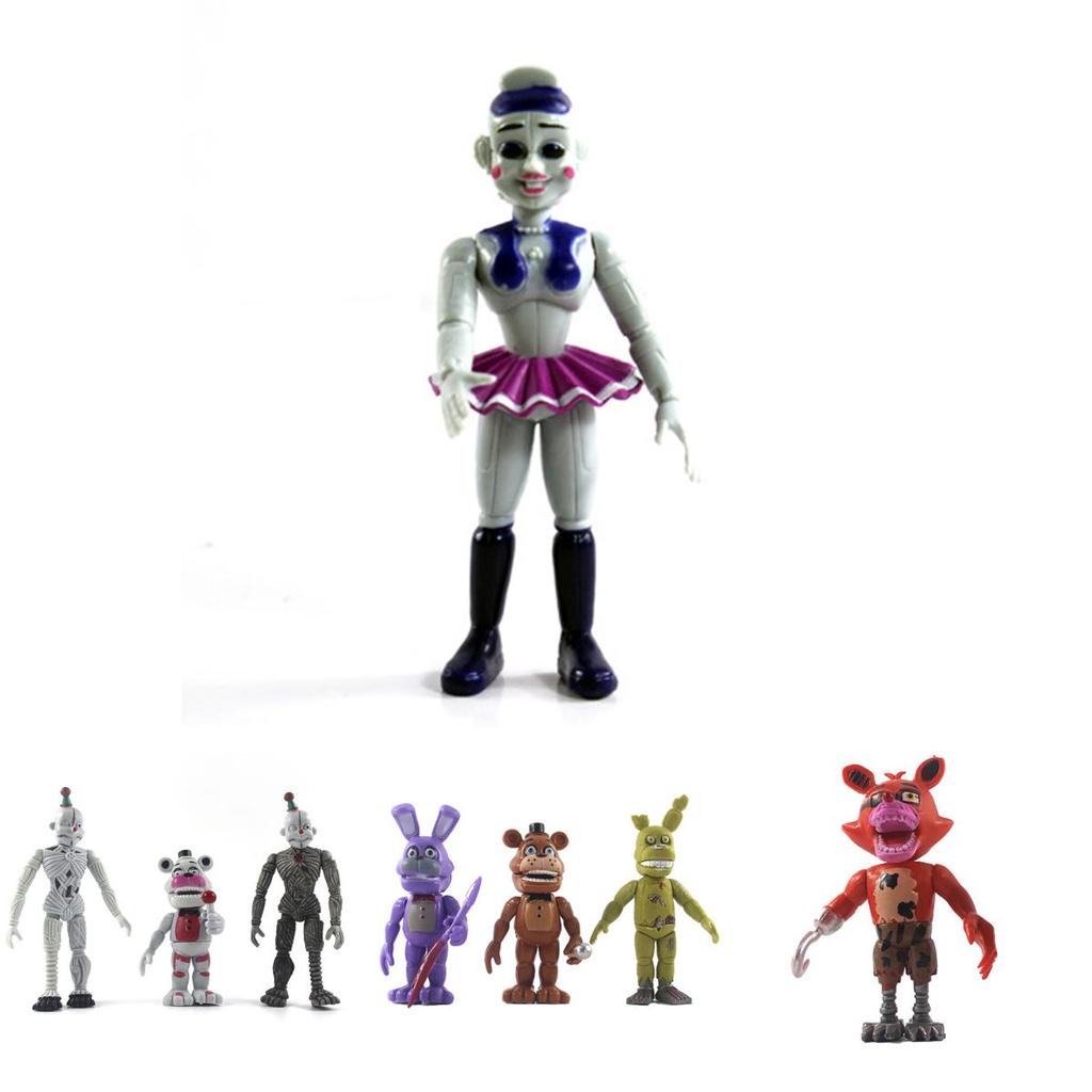 Rozkošná 6dílná sada mini figurek Fnaf Five Nights At Freddy's pro zdobení dortů a jako dárky