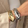 Geometric Irregular Twisted Glossy Open Bracelet Personalized Versatile Jewelry
