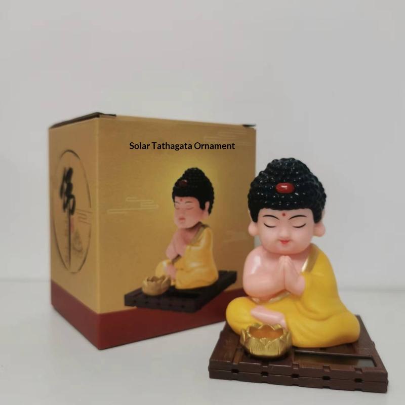 

1Pcs Auto Shaking Little Monk Car Interior Accessories Solar Powered Little Monk Car Decoration Desktop Ornaments as the picture