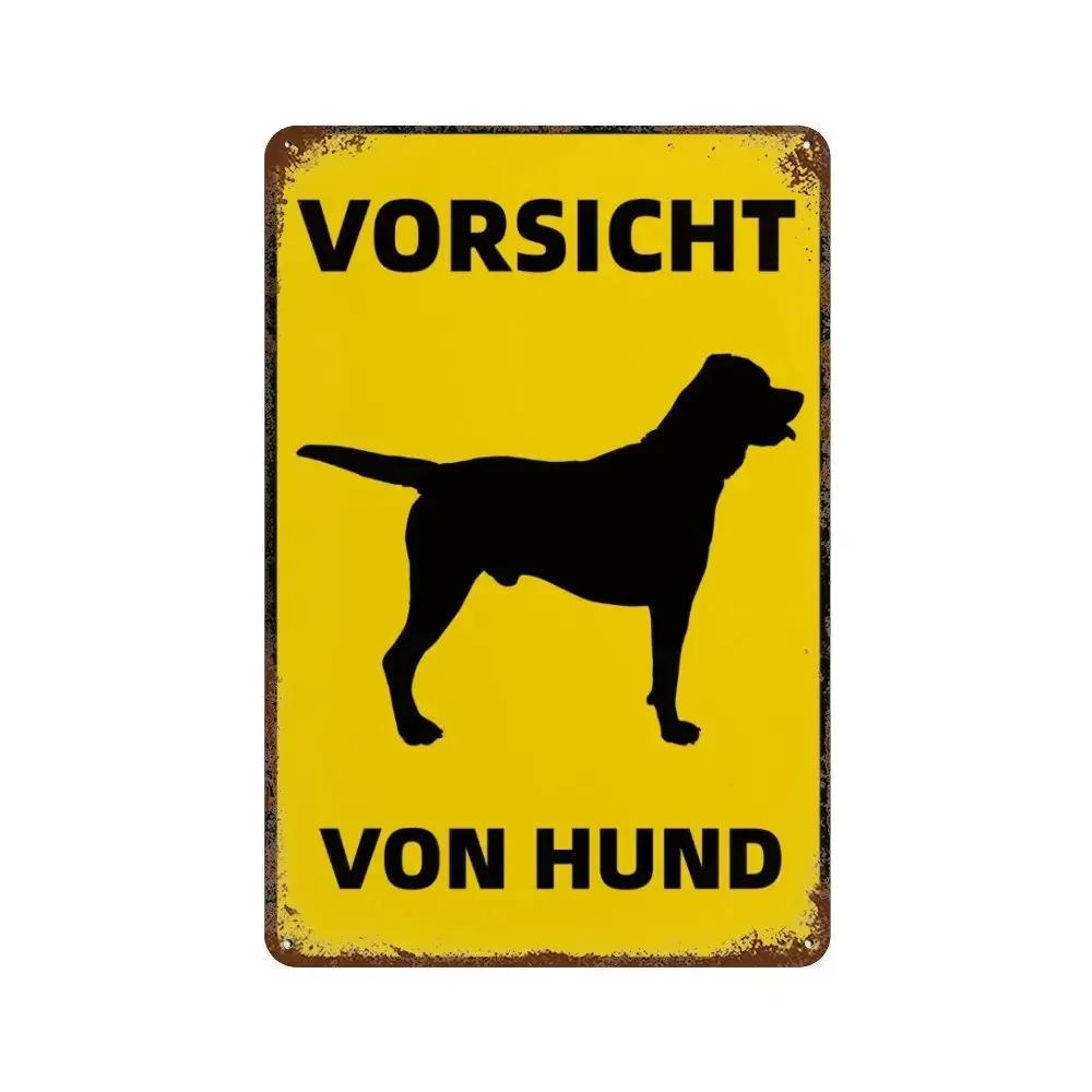 Aviso Perigo Placas de Metal Vintage Cuidado Com o Cão Gato Pôster Placa de Parede Pátio Jardim Bar Casa Pintura Decoração Caverna do Homem