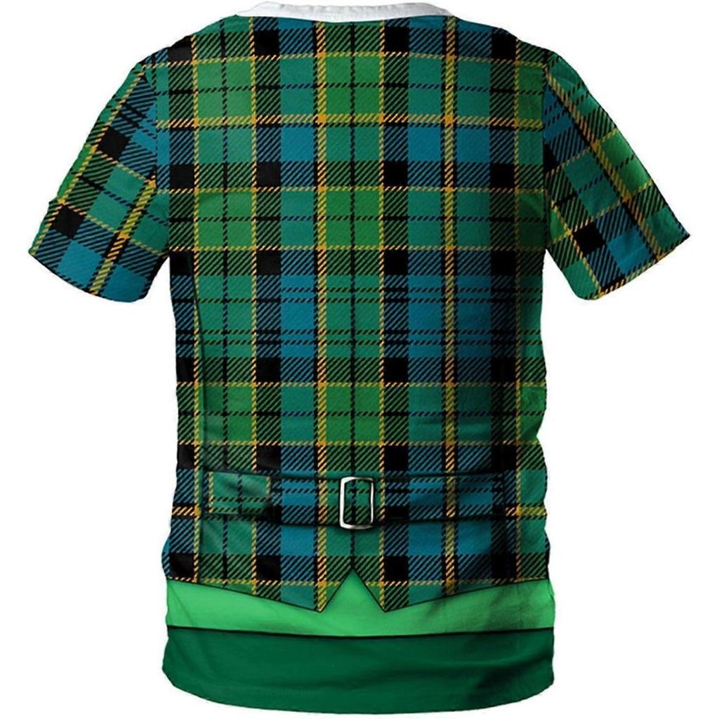 Herren Schwarzes 3D-bedrucktes Grafik-T-Shirt XXL Rundhalsausschnitt Atmungsaktiv Sommerlich Lässig Kurzarm-T-Shirt