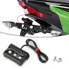 1pc Motorcycle License Plate Light LED Mini 12V CNC Aluminum Alloy Waterproof Rear Tail Motorbikes Light for License Plate Black