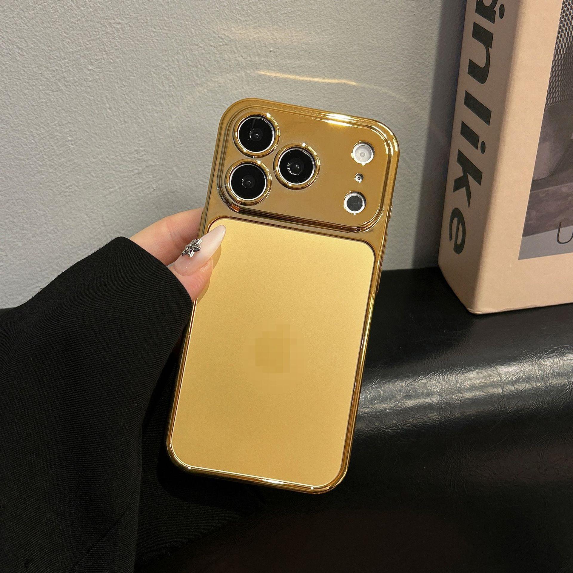 

Premium Electroplated Apple Logo Phone Case with Large Window for Apple 17ProMax, 16, 15, 14 Apple 17 Pro Max