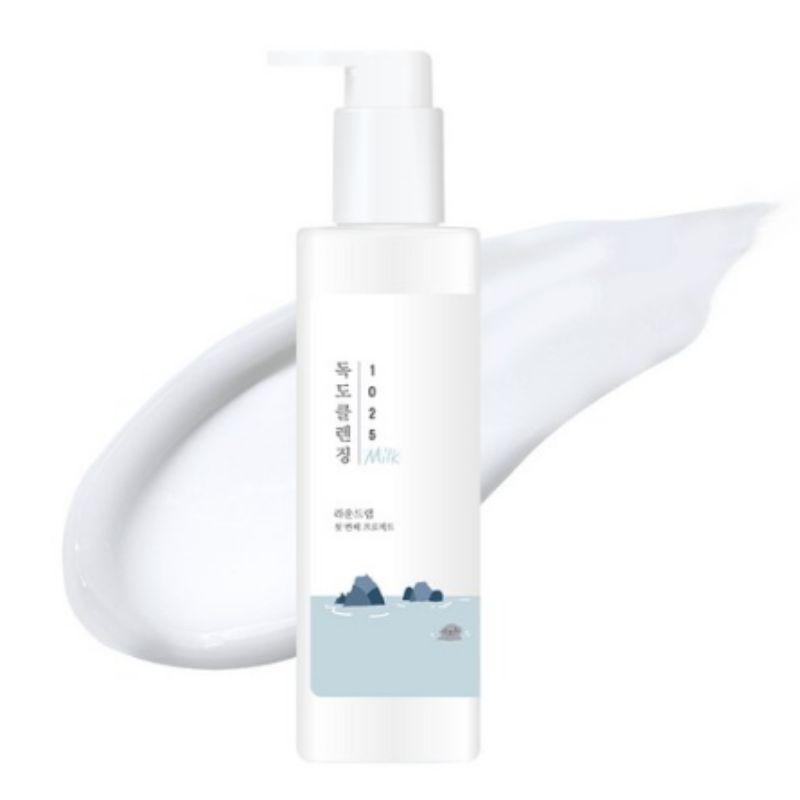 ROUND LAB 1025 Dokdo Cleansing Milk 200ml – Gentle Hydrating Makeup Remover & Moisturizing Facial Cleanser for Sensitive Skin