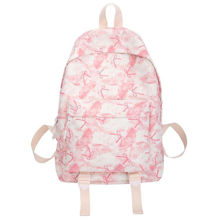 Schoolbag Korean version of Japanese ins tie-dye i lightweight, simple and versatile travel schoolbag, high school student large-capacity backpack