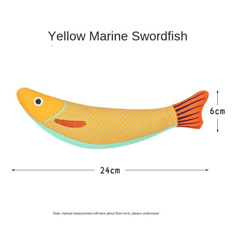 Cat Toy Catnip Fish Relieving Stuffy Artifact Little Yellow Croaker Molar Cat Teaser