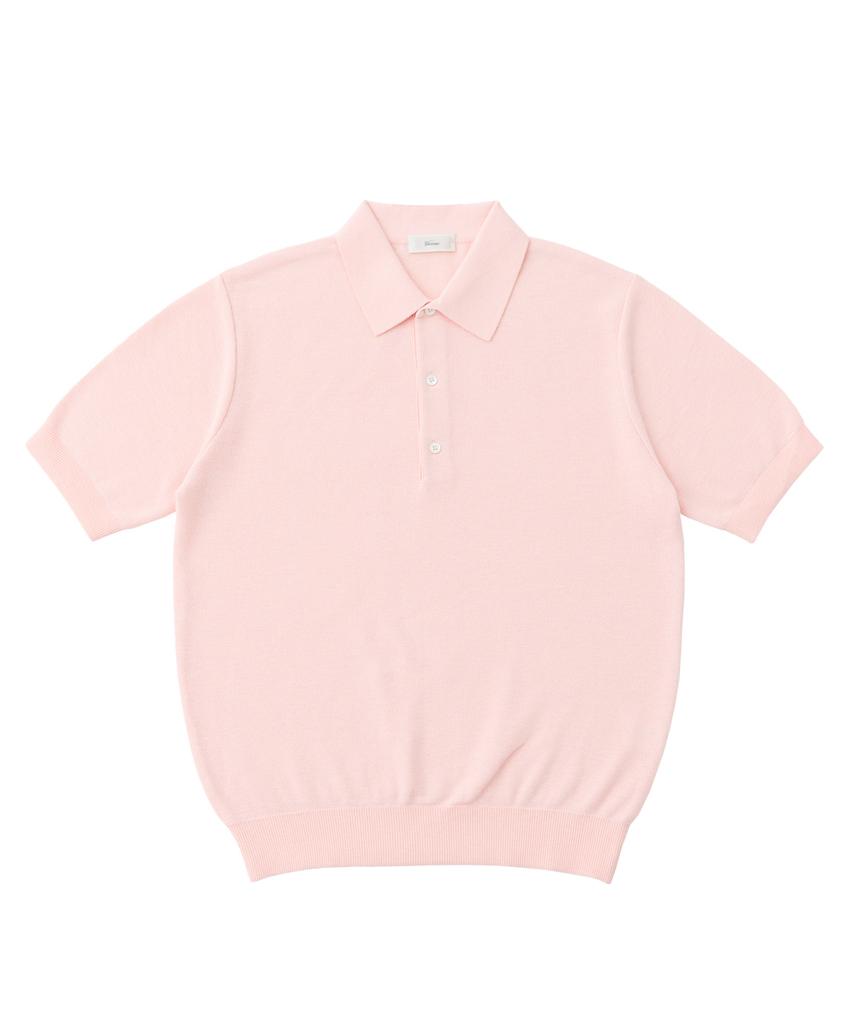 Berno 26Ss Waffle Polo Knit Pink