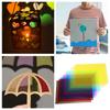 10pcs A4 Transparent Decorative Window Film Colorful Gel Light Filter Diy Art Crafts Paper For Photo Window Decoration PVC Sheet