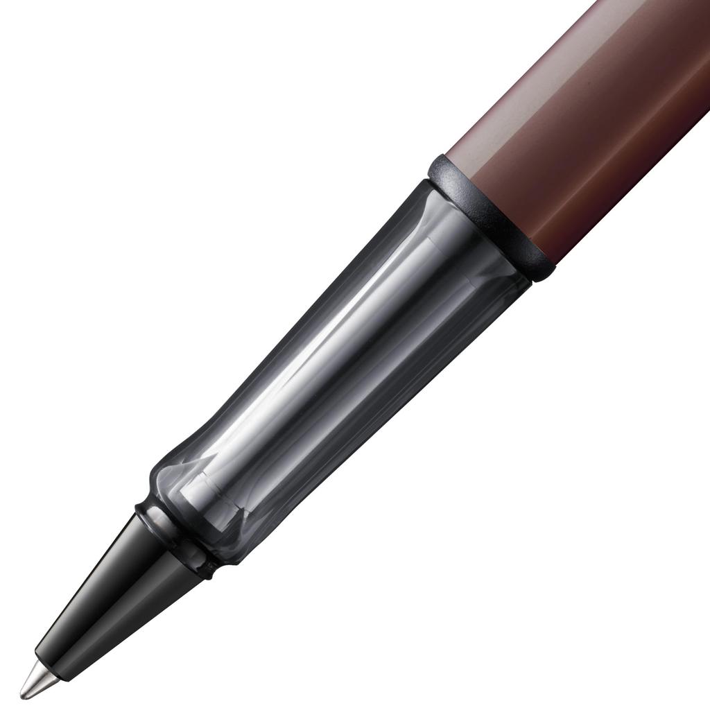 LAMY Lx Marron Rollerball-Kugelschreiber Elegant Aluminium Bronze Edelstahl Mittlere Feder Inklusive Schwarzer Tintenmine M und Etui - Korpus, Finish, Clip, (M)